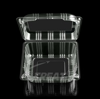 Clamshell PET pour raisins | Filet à fruits jetable ventilé avec couvercle à charnière | Récipient d'emballage transparent de qualité alimentaire