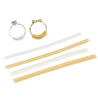 Ensemble d'adapteurs de taille de bague Fashion Radiant en silicone, spirale transparente ambre, ajustement parfait, gemmes scintillantes, bijoux pour femmes, cadeau