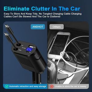 Chargeur de voiture 30W PD à charge rapide, port USB C type C avec affichage de la tension pour utilisation en voiture - Product Image 3