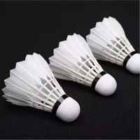 Volant de badminton professionnel léger et durable en plumes de canard hybrides, tête en liège sandwich, haute élasticité, pour entraînement sportif et tournoi