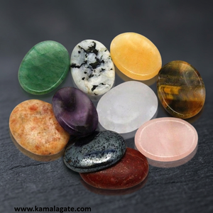 Assorted Handmade Polished Oval Gemstone <b>Worry</b> <b>Stones</b> with Love Theme for Souvenir Use - Product Image 1