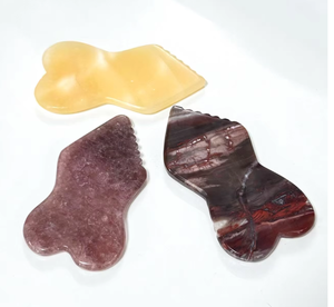 Piedra Gua Sha 100% Natural y Auténtica en Forma de Hueso, con Borde Dentado, para Masaje Corporal - Product Image 1