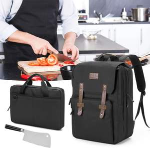 Étui de rangement pliable pour couteaux en toile avec logo personnalisé, échantillon gratuit, sac à outils à 4 emplacements, sac à couteaux de chef portable - Product Image 2