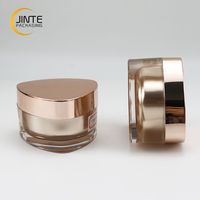 Ensembles de pots acryliques d'emballage cosmétique de luxe Mini Triangle 15g 30g 50g pour pot de crème pots de sérum de conteneur de soins de la peau de gel UV