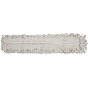 Tête de balai Boardwalk 1648 pour dépoussiérage, 48 x 5, en coton blanc/fibres synthétiques, enveloppement manuel, panier en plastique avec clip pour usage domestique - Product Image 1