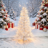 Sapin de Noël artificiel blanc floqué, branches réalistes et denses, pour mariage, événement, maison, décoration de fêtes, fabrication OEM