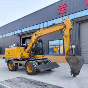 Precio de fábrica, excavadora de ruedas pesadas con orugas de goma de 15 toneladas, rueda de construcción de ingeniería, excavadora grande, Ensacadora de construcción de carreteras - Product Image 1
