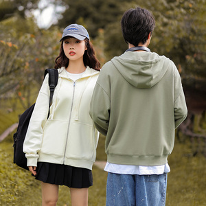 Sweat à capuche long unisexe de haute qualité 380g avec fermeture éclair aux épaules, broderie 3D, coupe oversize, écologique, impression de logo personnalisée - Product Image 1