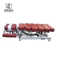 Table de chiropratique moderne avec 6 niveaux de flexion et hauteur de lit réglable électriquement pour hôtels et salles de sport