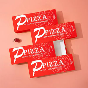 Caja de Pizza Personalizada de Una Sola Porción con Cajón Deslizable, Cajas Rectangulares <span class=keywords><strong>para</strong></span> Pizza <span class=keywords><strong>para</strong></span> Llevar, Entrega a Domicilio, Empaque Desechable <span class=keywords><strong>para</strong></span> Alimentos - Product Image 5