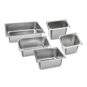 Recipientes Gastronómicos Rectangulares de Acero Inoxidable para Restaurante, Hotel, Buffet, Panadería, Tamaños 1/1, 1/2, 1/4, Aptos para Vapor - Product Image 2