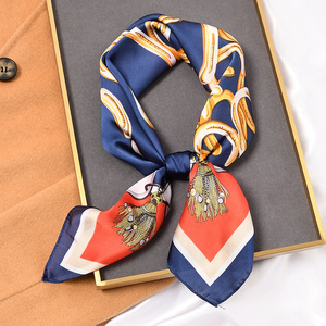 Wholesale Custom Logo Brand Designer 70*70 Digital Printing Square Satin <strong>Silk</strong> <strong>Scarf</strong> <strong>Women</strong> Stylish Luxury High Quality China - Product Image 5