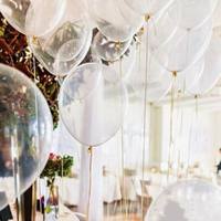 Ballons gonflables en latex transparents écologiques pour la décoration de mariages romantiques, fêtes d'anniversaire et Saint-Valentin, sérigraphiés