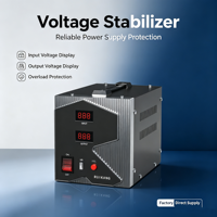 Stabilisateur de tension de type servo, régulateur avec affichage numérique AVR 500VA 1000VA monophasé, protecteur de tension domestique