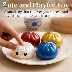 Boîte Mystère de Jouets <span class=keywords><strong>Anti</strong></span>-<span class=keywords><strong>Stress</strong></span> Sensoriels à Presser : Boules <span class=keywords><strong>Anti</strong></span>-<span class=keywords><strong>Stress</strong></span> Colorées, Squishies en Forme de Boulettes de Maltose Pailletées, Pains Vapeur Baozi CPC - Product Image 1