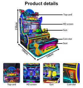 Machine de <span class=keywords><strong>jeu</strong></span> vidéo d'arcade de tir au pistolet simulateur à monnayeur pour 3 joueurs, avec système de récompense par points, pour centres de divertissement - Product Image 6