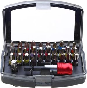 Jeu de 32 embouts électriques courts en acier S2 : embouts plats, Phillips, Pozi, hexagonaux, <span class=keywords><strong>Torx</strong></span>, <span class=keywords><strong>Torx</strong></span> <span class=keywords><strong>creux</strong></span> et à dégagement rapide - Product Image 4