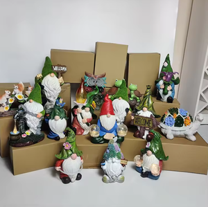 Wholesale Custom Resin Led Light Funny <strong>Large</strong> Cheap Outdoor Decor Solar <strong>Garden</strong> Ornaments <strong>Gnomes</strong> Dwarfs Statue - Product Image 1