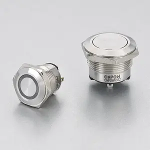 2024 yeni anti-vadal Metal basmalı anahtar 16mm 19mm 22mm anlık mandallama LED ışıklı Push Button anahtarları