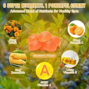 תוסף תזונה גומי לוטאין OEM, ויטמין <span class=keywords><strong>ACE</strong></span> זאקסנטין. - Product Image 2