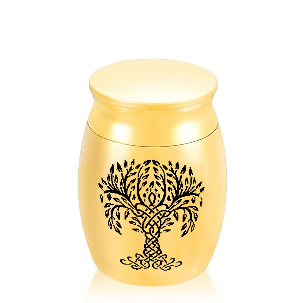 Exquisite Souvenir Urns Memorial Pet/Human Cremation Urns for Loved One Ashes Hand Carved Hard Alloy Memory Keepsake