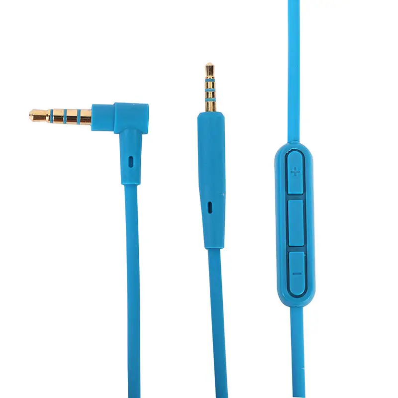 Cable de Audio auxiliar de extensión de 3,5mm, repuesto para auriculares de estudio con Control de conversación para teléfono inteligente iPhone y Samsung, novedad