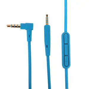 חדש 3.5mm הארכת AUX אודיו כבל החלפת כבל עבור סטודיו אוזניות עם שיחת שליטה עבור iPhone סמסונג טלפון חכם