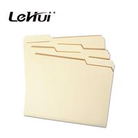2025 Popular 1/3-Cut Tab Tamaño de letra Posiciones surtidas 100 piezas por caja Buff Manila Carpeta de archivos