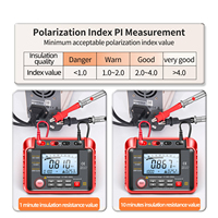 1000V Digital Insulation Resistance Tester 10GΩ Megohmmeter AC DC Voltage Meter with PI DAR Auto Discharge