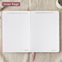 Journal de réflexion et de guérison personnalisé en cuir PU rose doux au toucher, couverture rigide avec dorure, pour le bien-être mental et la croissance émotionnelle