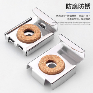 Stainless Steel <b>Mirror</b> Wall Mount Bracket With Cork Pad For Bathroom Glass <b>Mirror</b> Fixing - Product Image 3