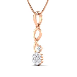 จี้เพชรแล็บคลาสสิกชุบทองคำขาว 14K เงินแท้ งานสั่งทำพิเศษ สำหรับผู้หญิง ผู้ชาย ของขวัญหมั้น แต่งงาน ครบรอบ - Product Image 3