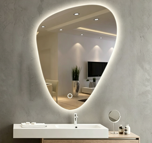 Modern <b>LED</b> <b>Wall</b> <b>Mirror</b> Irregular Backlit Vanity <b>Mirror</b> Frameless Bathroom Dressing <b>Mirror</b> for Hotel Washroom - Product Image 1