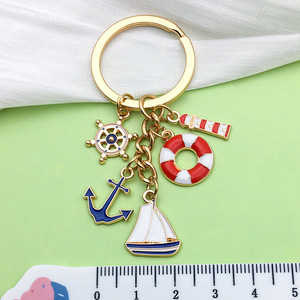 Portachiavi Creativo con Pendente a Forma di Faro, Salvagente, Timone e Ancora per Regalo - Product Image 4