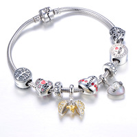 Yyw — breloques en argent Sterling 925 pour Bracelet, bijou pour femmes, originales, pendentif Wars, avec grands trous, à faire soi-même