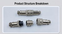 Connecteur d'aviation GX16, 2 à 10 broches, mâle/femelle, connecteur circulaire métallique pour équipement industriel