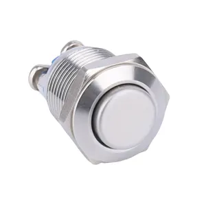 High Repurchase 12mm High Round Head Electrical Equipment Start Stop Metal Switch Push Button