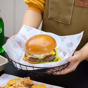 Papier alimentaire jetable imperméable et résistant à la graisse, biodégradable, écologique, recyclable, avec logo personnalisé, enduit de PE, qualité alimentaire - Product Image 3