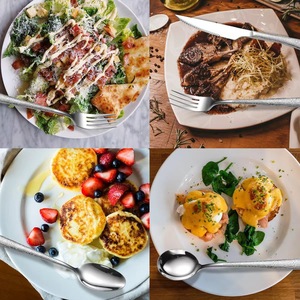 Western Cutlery Set Stainless Steel 304 Hammered Finish For Steak And Tableware - Product Image 4