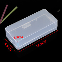 Étui à crayons portable en plastique transparent 18 cm, boîte de rangement transparente en PP pour le bureau, l'école et les étudiants
