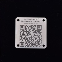 Étiquettes adhésives personnalisables en métal avec code QR et sérigraphie étanche pour la gestion des actifs - Caractéristique : Marquage du numéro de série