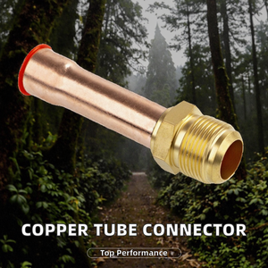 Conector de latón engrosado para aire acondicionado con tubo de 10 mm de varios tamaños, conexión de abocardado de baja presión con rosca NPT/BSPT - Product Image 2