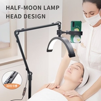 Lampe LED Moonlight Beauty pour extensions de cils, lampe de table en forme de lune, lumière de maquillage pour extensions de cils, lumière demi-lune avec pince