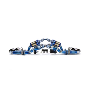 Sistema de escape Catback de titanio MPER para <span class=keywords><strong>Ferrari</strong></span> <span class=keywords><strong>F430</strong></span> 4.3L, titanio grado T304, alto flujo, reducción de peso, Plug and Play - Product Image 5