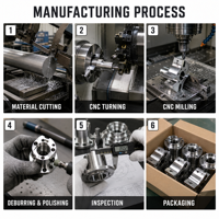 Pièces usinées CNC sur mesure OEM, composants métalliques de précision, usinage CNC, tournage, service selon les dessins