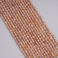 Perles de culture en forme de riz 4-5mm, perles nues filetées, perles d'eau douce roses pour la fabrication de bijoux, promotion en gros