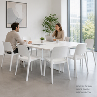 Chaise de conférence blanche au design moderne pour salle de réunion