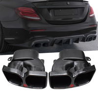 Embouts d'échappement style DEX BRABUS pour Mercedes-Benz Classe C, Classe E, Classe S (W205, W212, W213, W222) – Embout de silencieux en alliage d'aluminium avec marquage Watermark