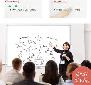 Lavagna a doppia faccia e lavagna per insegnante di scuola 12x18 pollici con telaio in alluminio magnetico in acciaio zinco <span class=keywords><strong>cancellabile</strong></span> a secco - Product Image 5