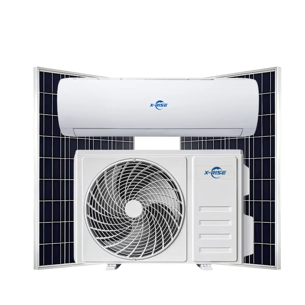 Ar condicionado solar de parede híbrido com transferência de calor eficiente 24000BTU DC